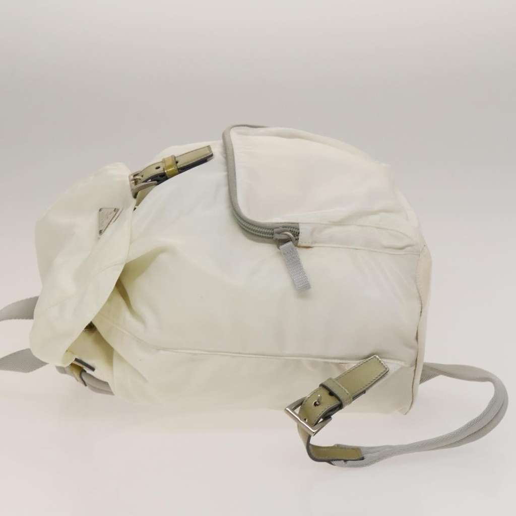 Prada Front Pocket Buckle Backpack White Good condition - Inside View