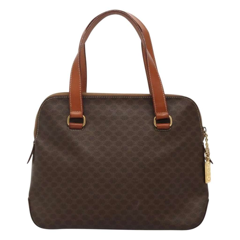 Celine Vintage Macadam Handbag Brown Canvas Good condition - Back View