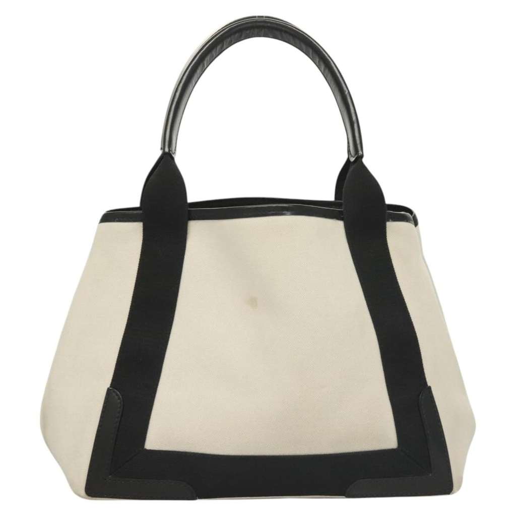 Balenciaga Navy Cabas White Canvas Good condition - Back View