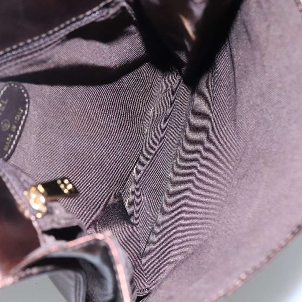 Chanel Vintage Logo Flap Messenger Bag Brown Leather Good condition - Box View