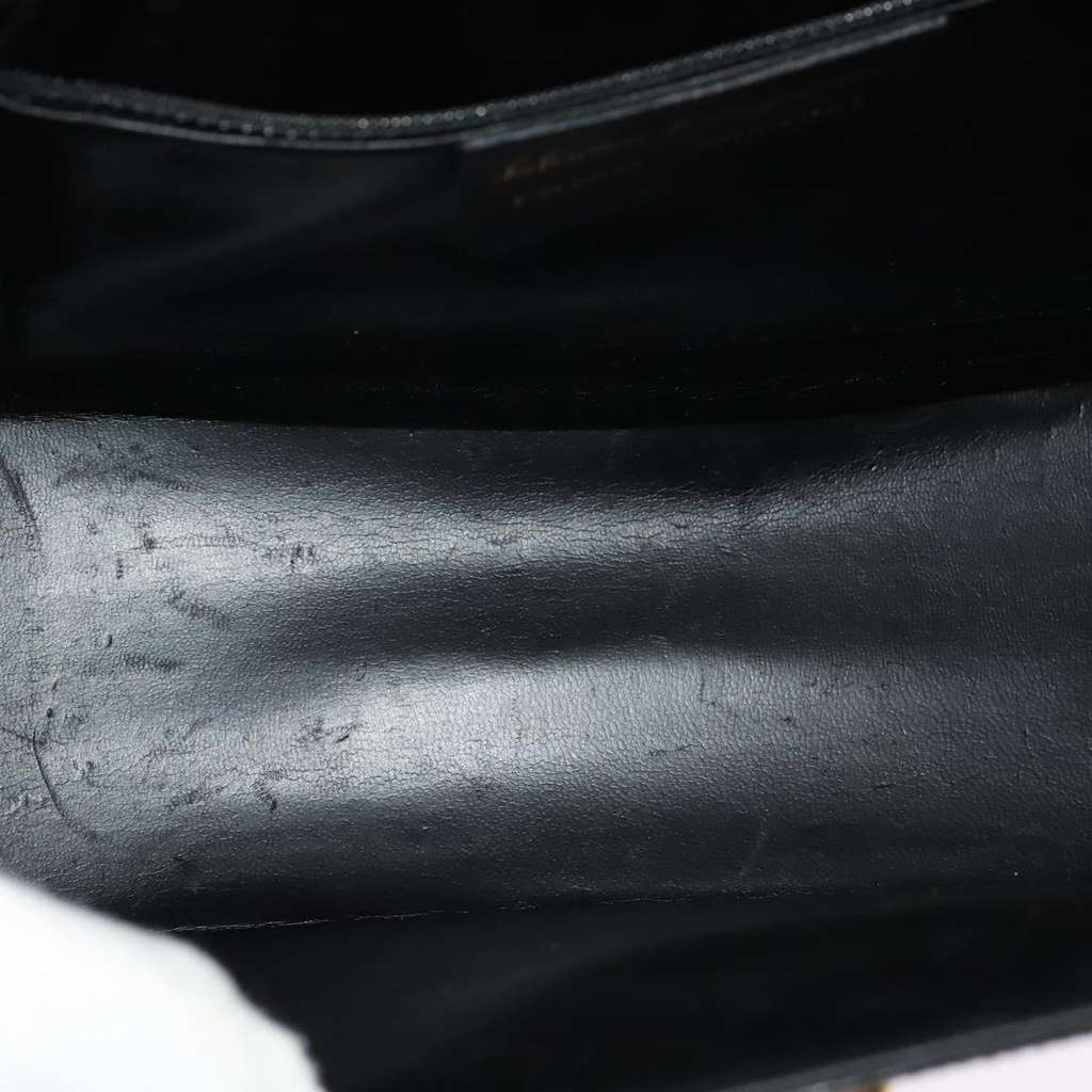 Salvatore Ferragamo Gancini Convertible Top Handle Bag Black Leather Good condition - Box View