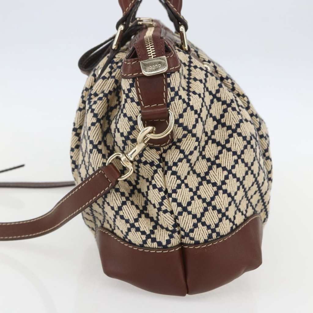 Gucci Sukey Top Handle Satchel Beige Canvas Good condition - Model View