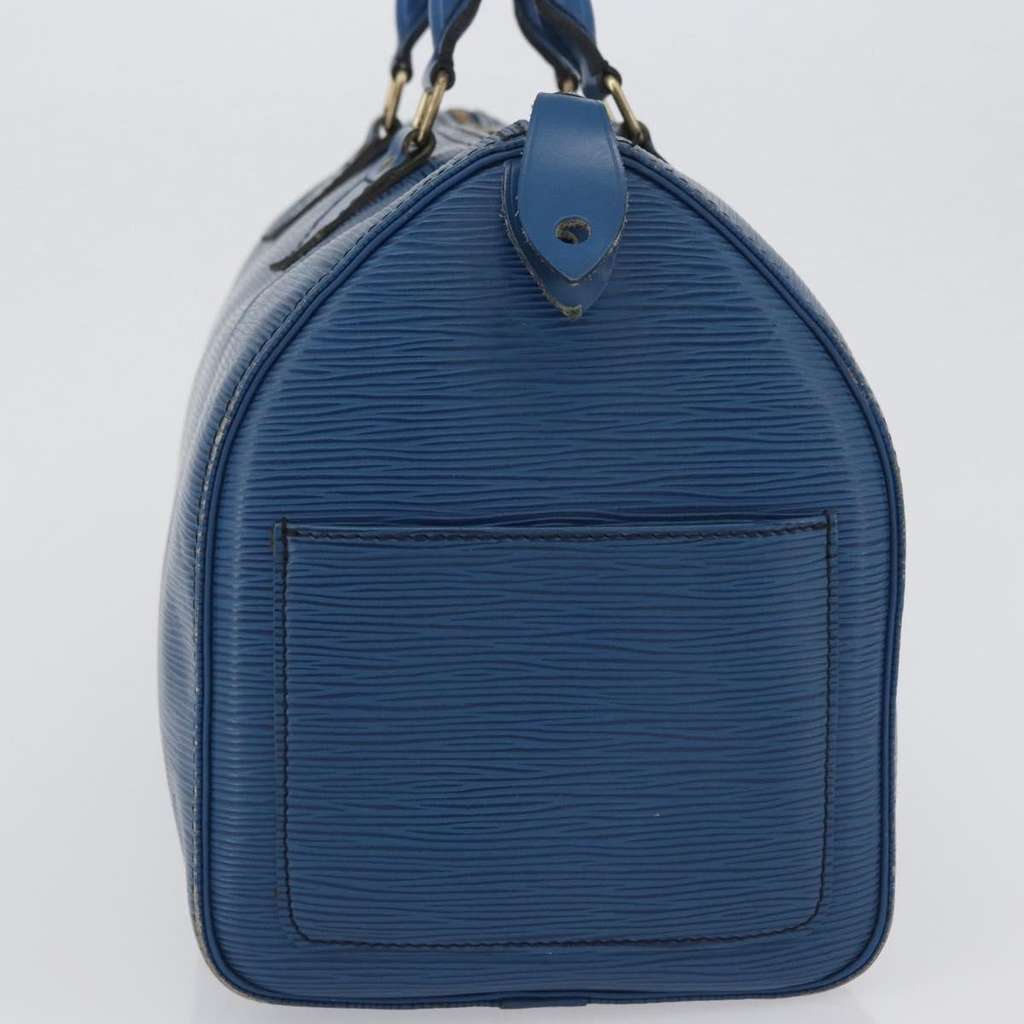 Louis Vuitton Speedy Handbag Blue Leather Fair condition - Inside View