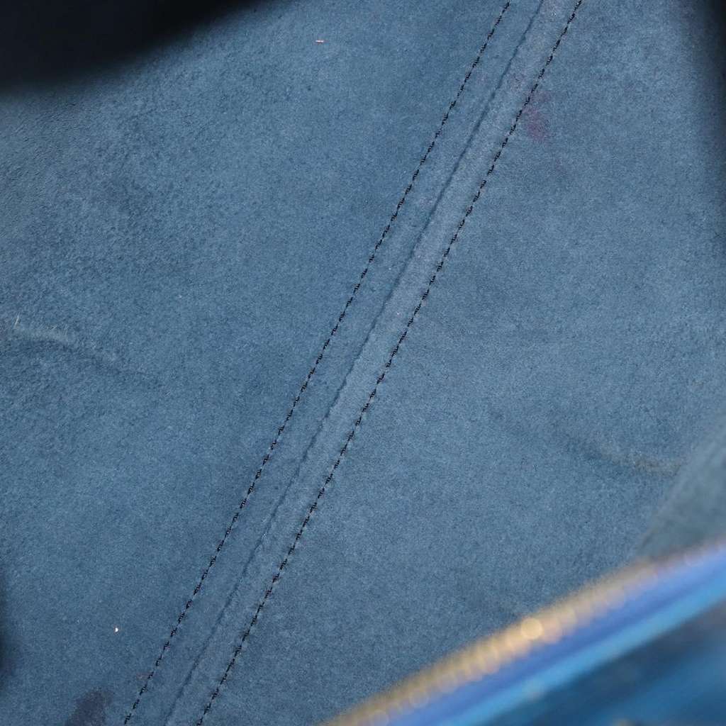 Louis Vuitton Speedy Handbag Blue Leather Fair condition - Box View