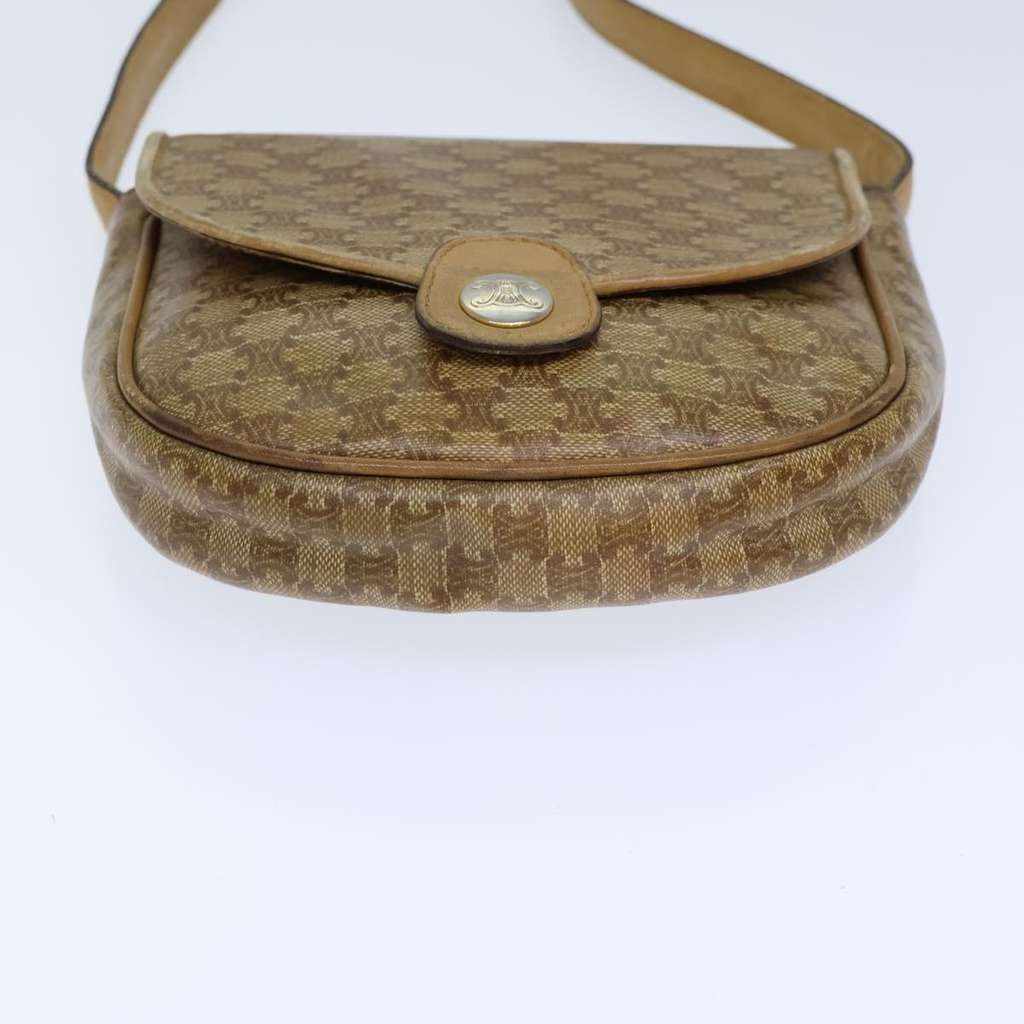 Celine Macadam Shoulder Bag Beige Canvas Good condition - Box View