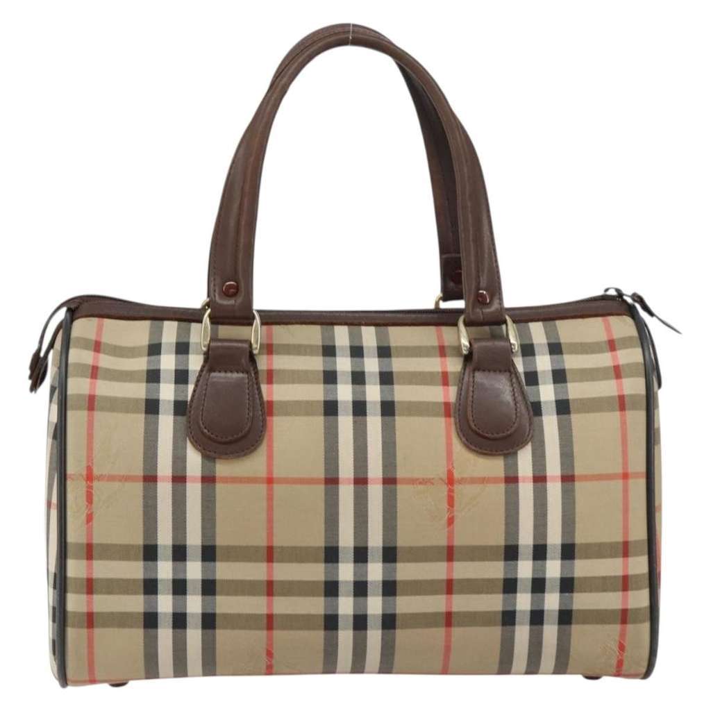 Burberry Nova Check Handbag Beige Canvas Good condition - Back View