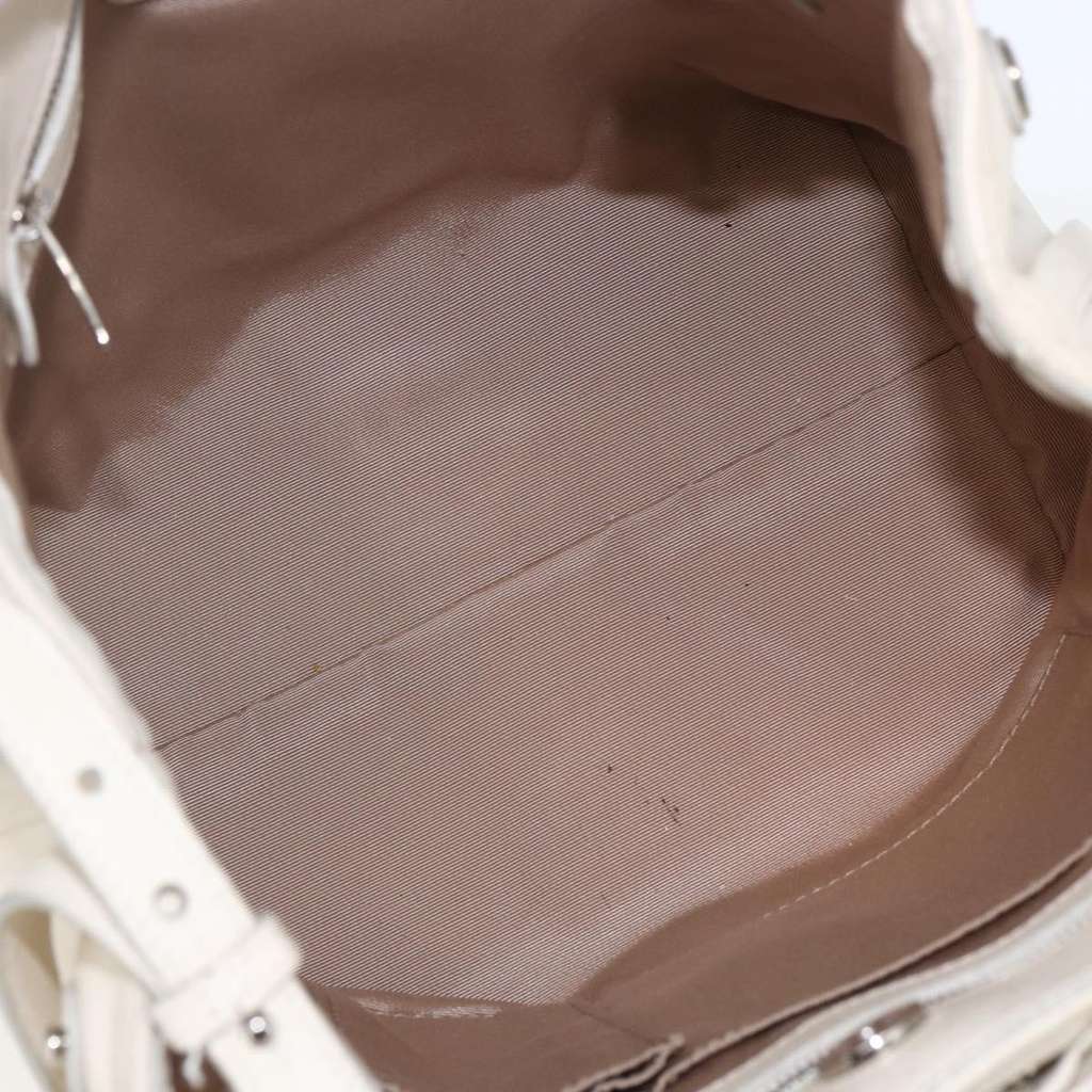 Salvatore Ferragamo Vala Handbag White Leather Fair condition - Box View