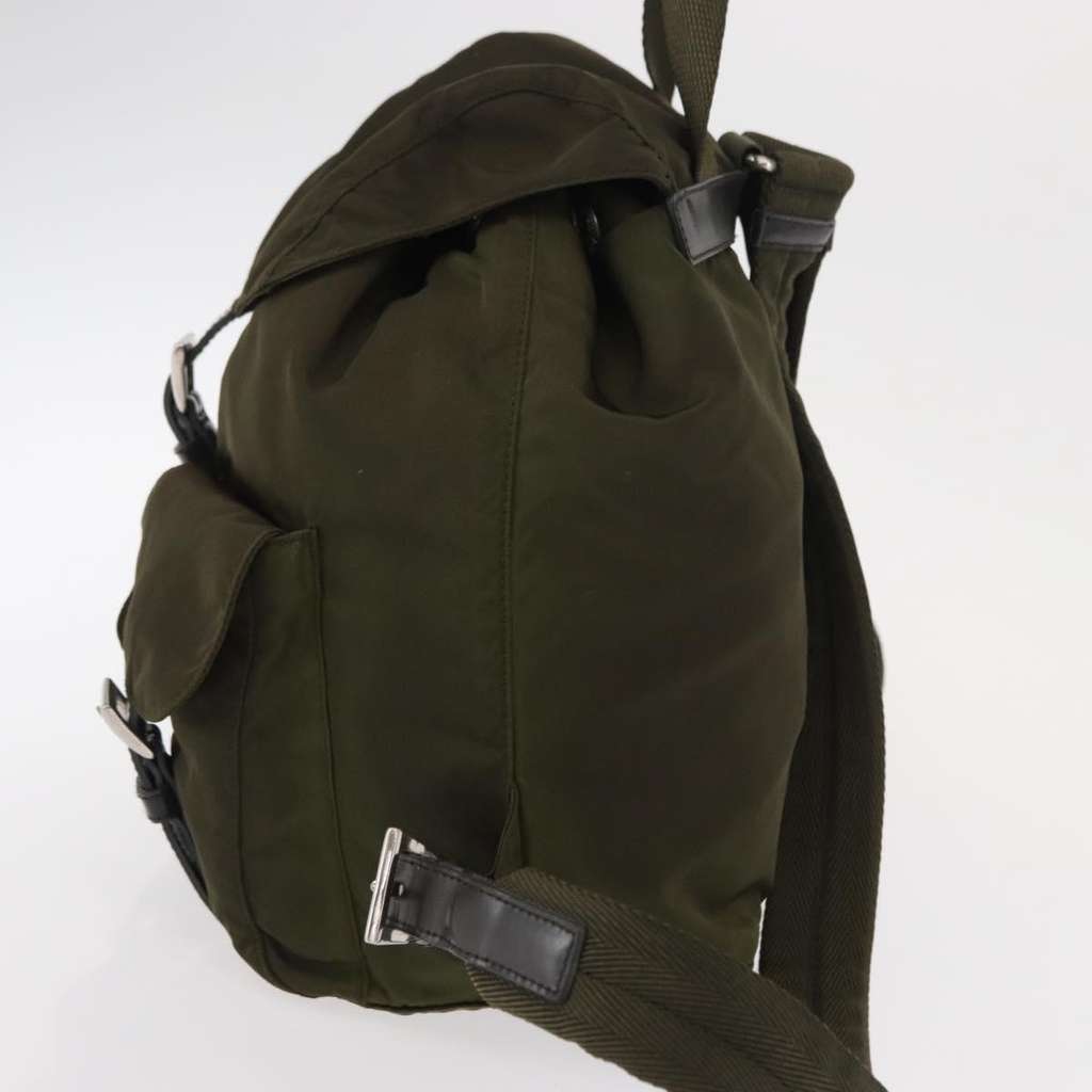 Prada Double Front Pocket Backpack Green Good condition - Inside View