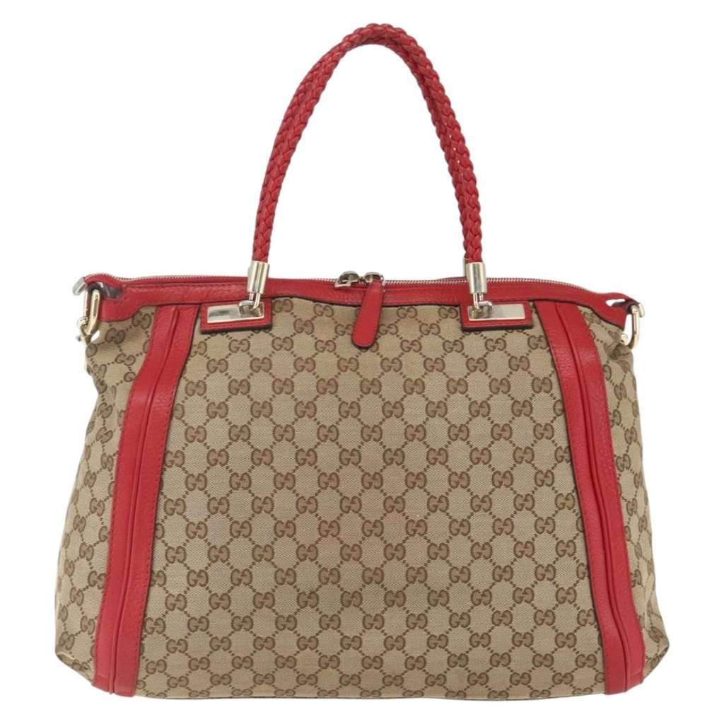 Gucci Bella Tote Beige Canvas Fair condition - Back View