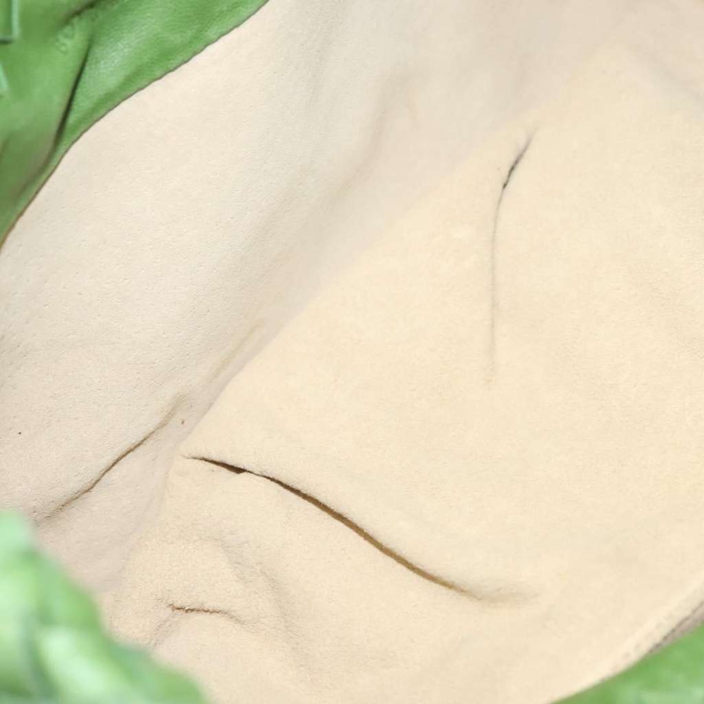 Bottega Veneta Intrecciato Green Leather Good condition - Box View