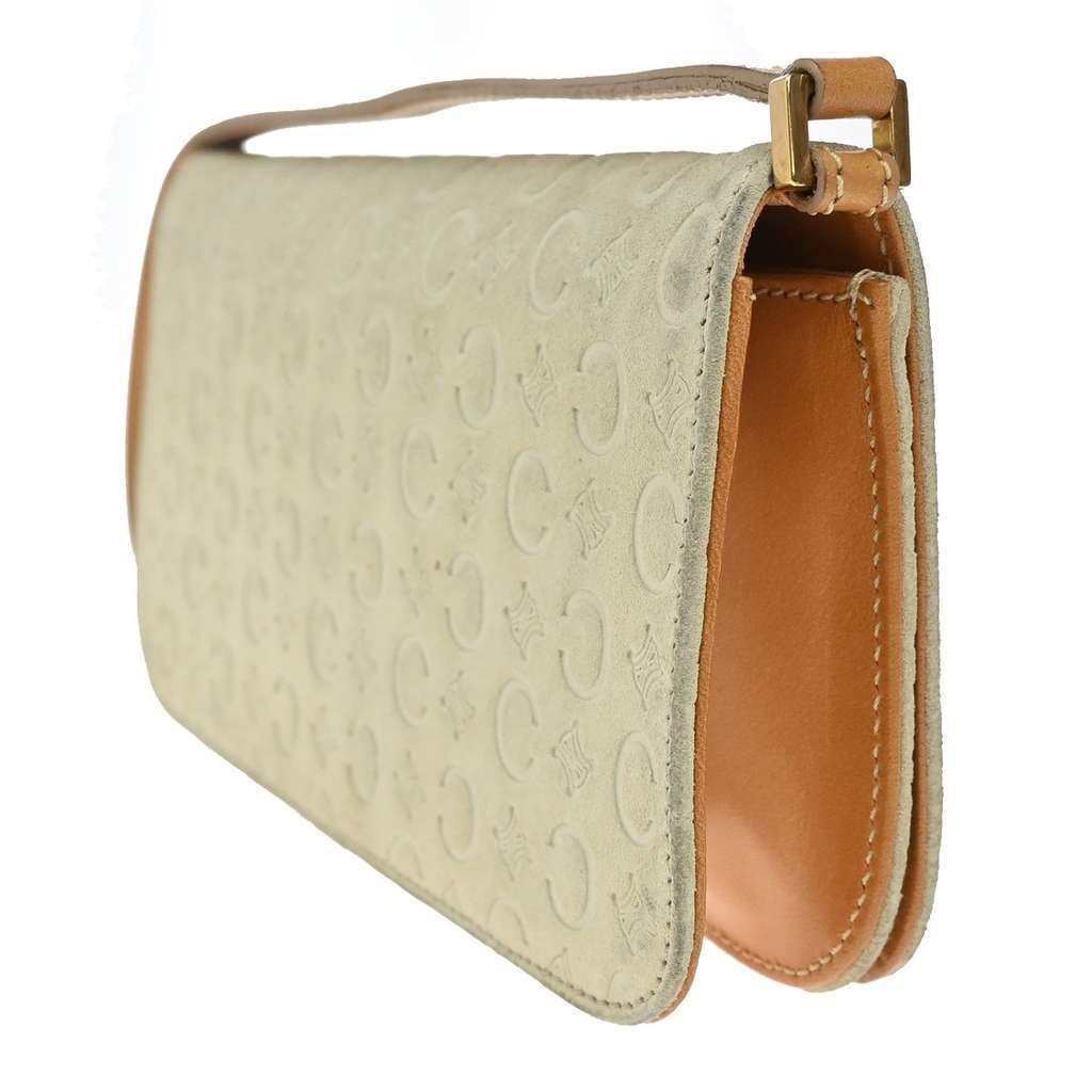 Celine C Macadam Shoulder bag Beige Suede Good condition - Model View