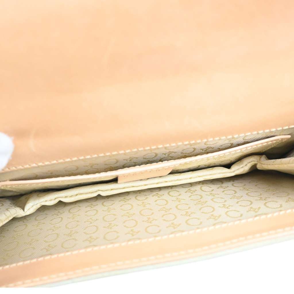 Celine C Macadam Shoulder bag Beige Suede Good condition - Box View