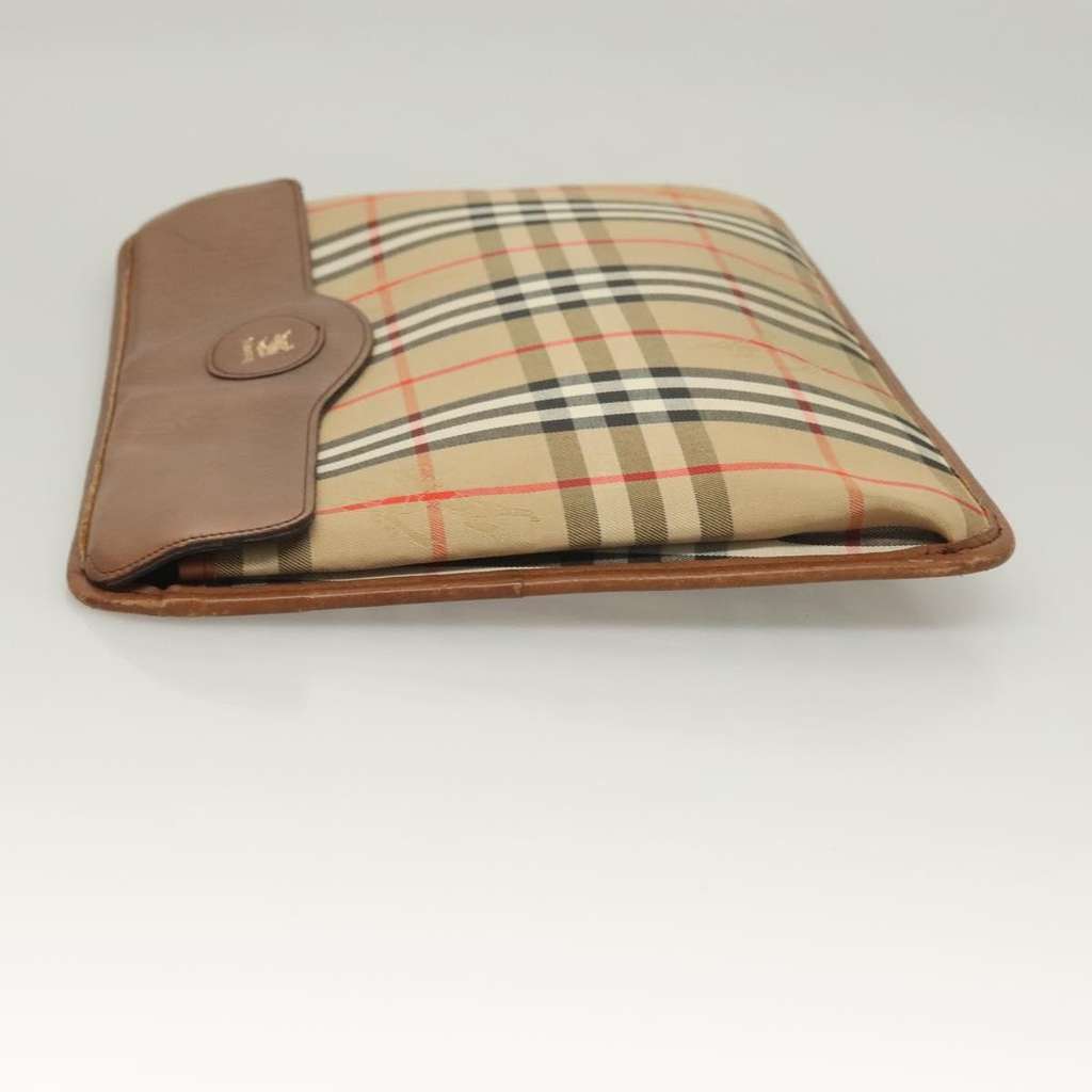 Burberry Nova check Pochette Beige Canvas Good condition - Model View