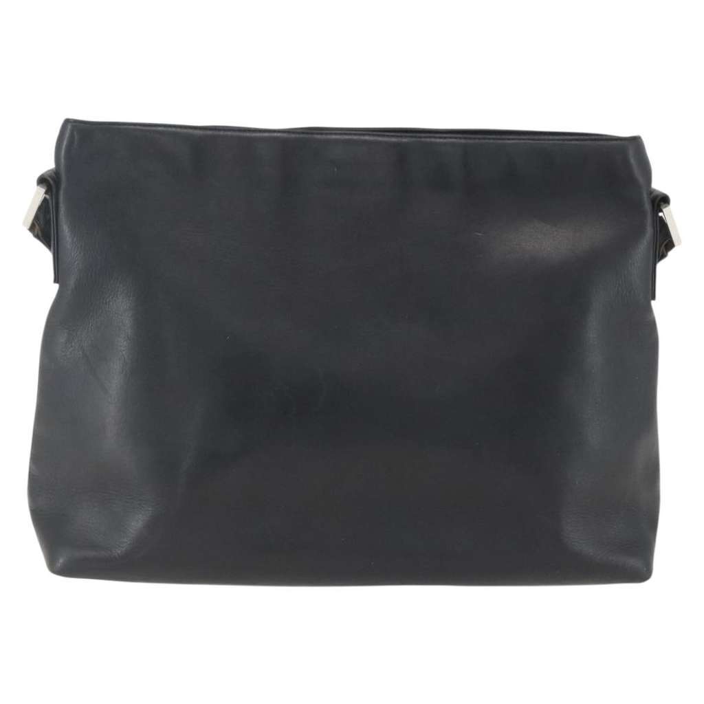 Chanel Vintage Shoulder Bag Black Leather Fair condition - Back View