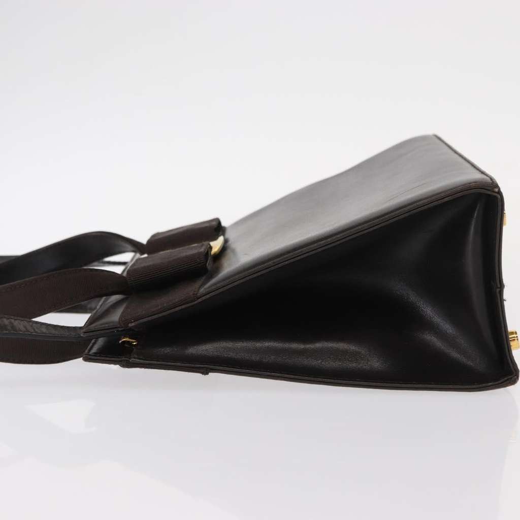 Salvatore Ferragamo Convertible Vara Bow Tote Brown Leather Good condition - Model View