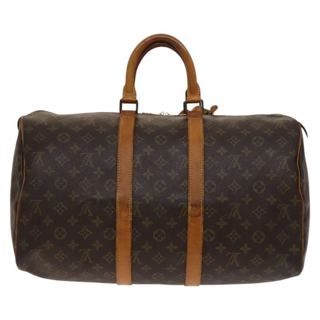 Louis Vuitton Keepall Bag Brown Canvas Fair condition - Back View