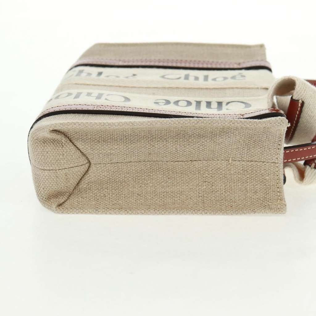 Chloe Woody Tote Beige Canvas Good condition - Inside View