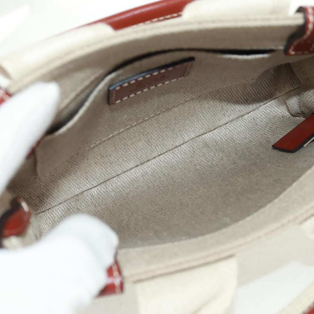 Chloe Woody Tote Beige Canvas Good condition - Box View