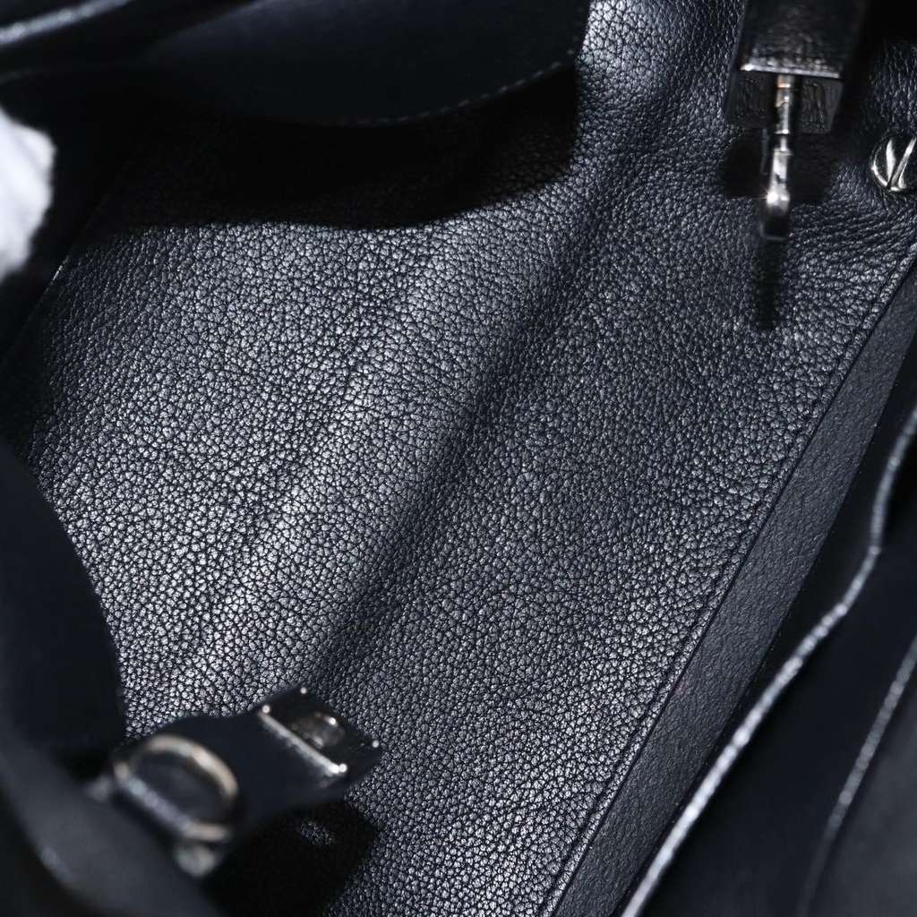 Christian Dior Open Bar Bag Black Leather Good condition - Box View