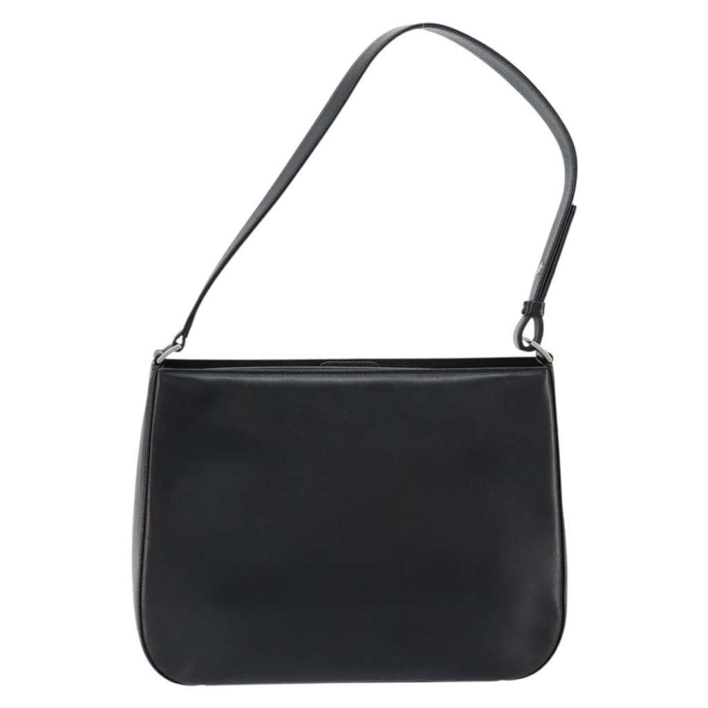 Burberry Nova check Shoulder bag Black Leather Good condition - Back View