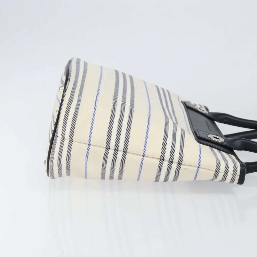 Burberry Blue Label Tote Bag White Canvas Good - Inside View