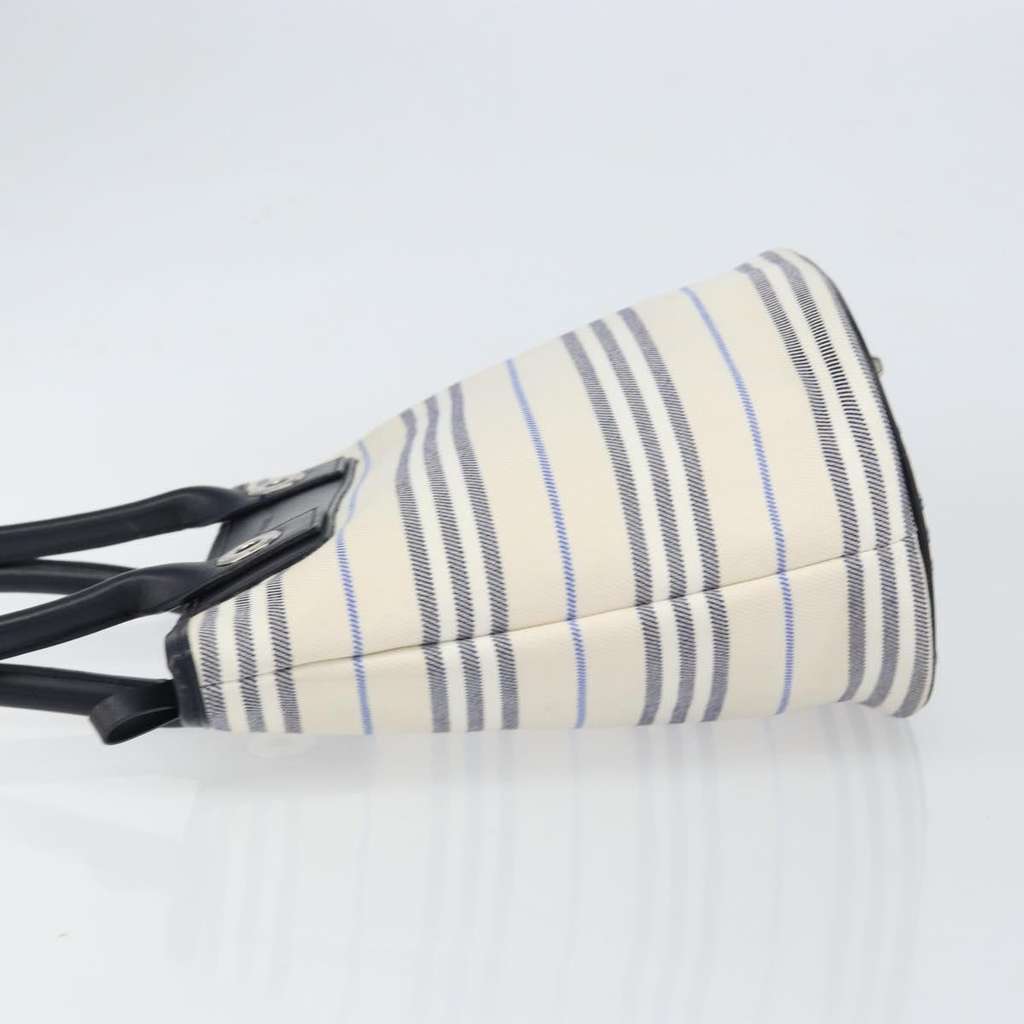 Burberry Blue Label Tote Bag White Canvas Good condition - Model View