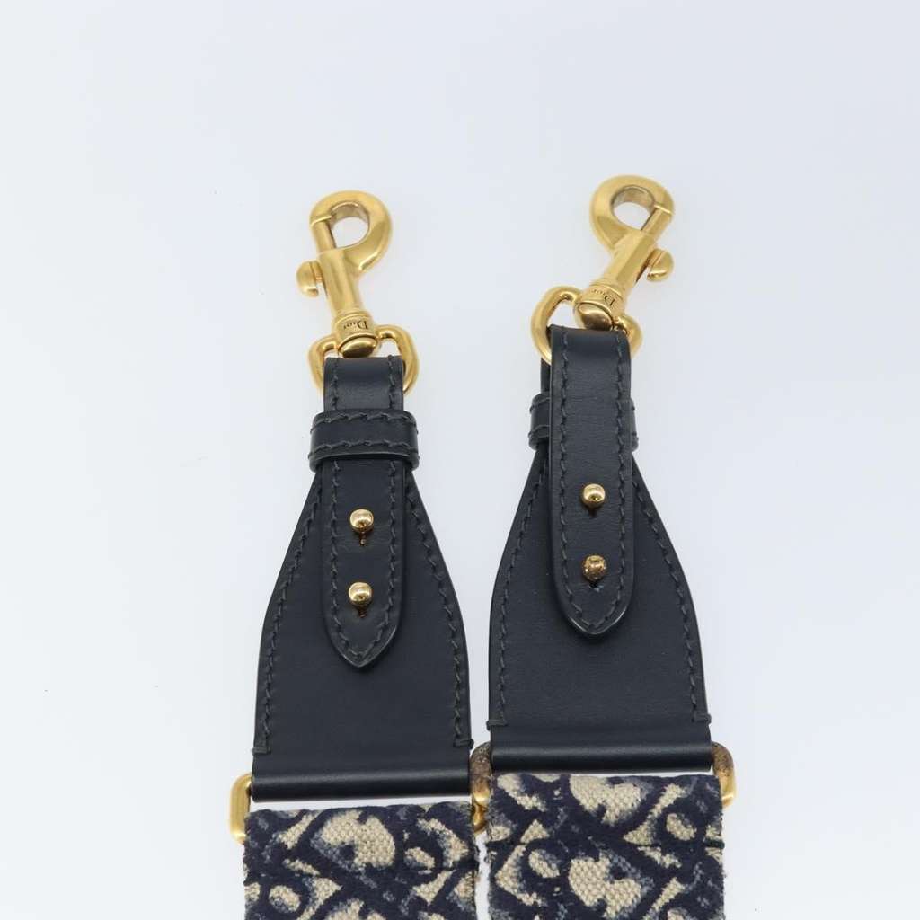 Christian Dior Adjustable Shoulder Strap Navy Canvas Good condition - Model View