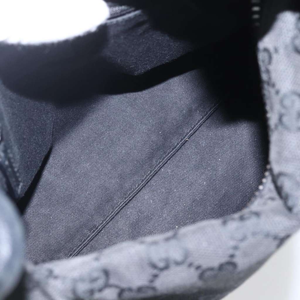 Gucci Zip Shoulder Bag Black Canvas Fair condition - Box View