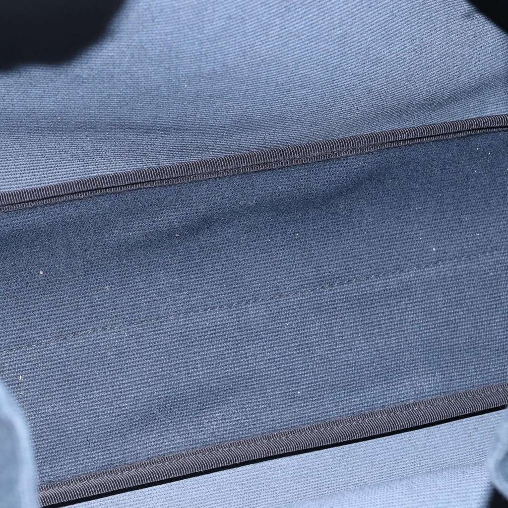 Bottega Veneta Braided Handle Open Tote Bag Blue Canvas Good condition - Box View