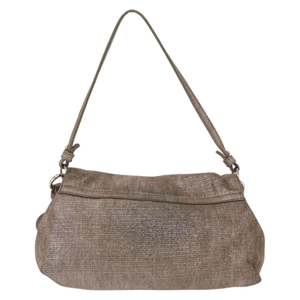 Chloe Lily Handbag Silver Canvas Good condition - Back View