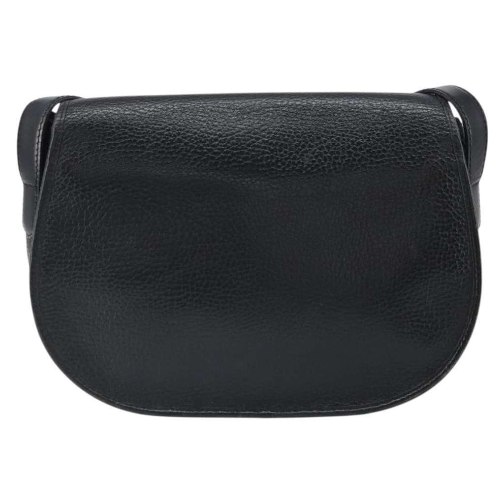 Christian Dior Vintage CD Logo Shoulder Bag Black Leather Fair condition - Back View