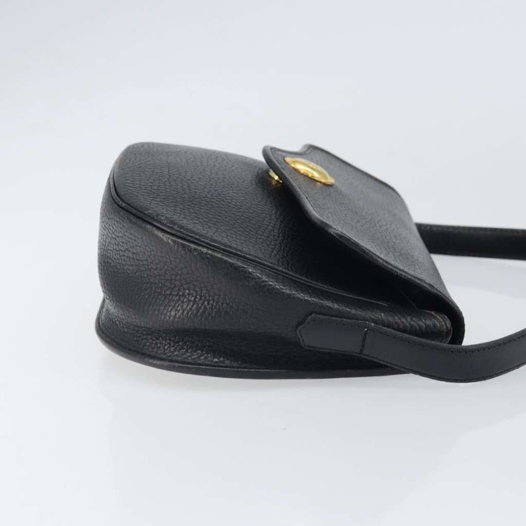 Christian Dior Vintage CD Logo Shoulder Bag Black Leather Fair condition - Inside View