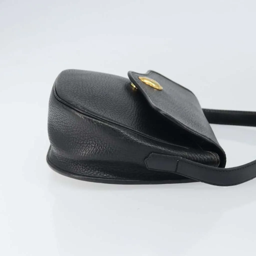 Dior Vintage CD Logo Shoulder Bag Black Leather Fair - Inside View