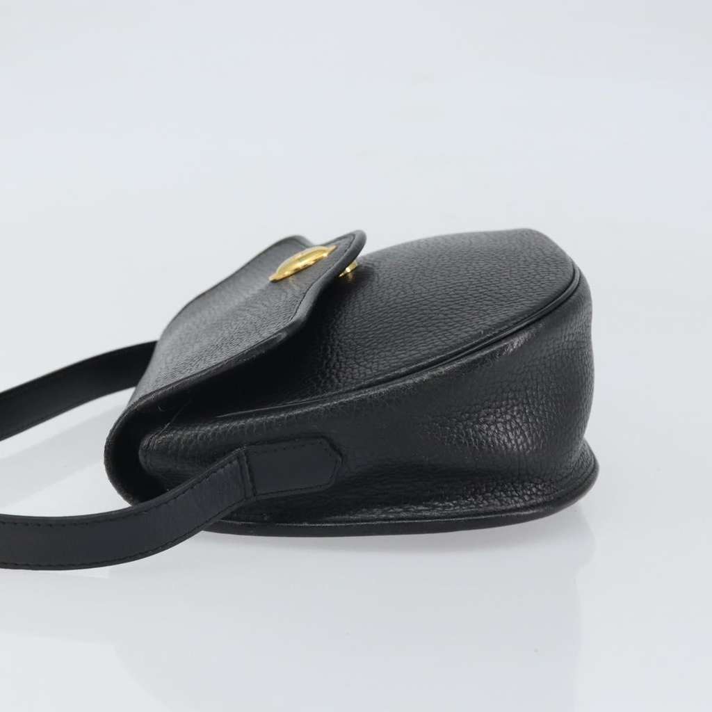 Christian Dior Vintage CD Logo Shoulder Bag Black Leather Fair condition - Model View