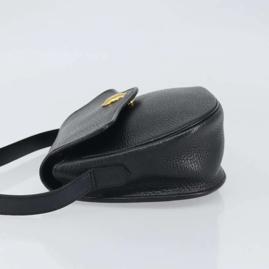 Dior Vintage CD Logo Shoulder Bag Black Leather Fair - Model View