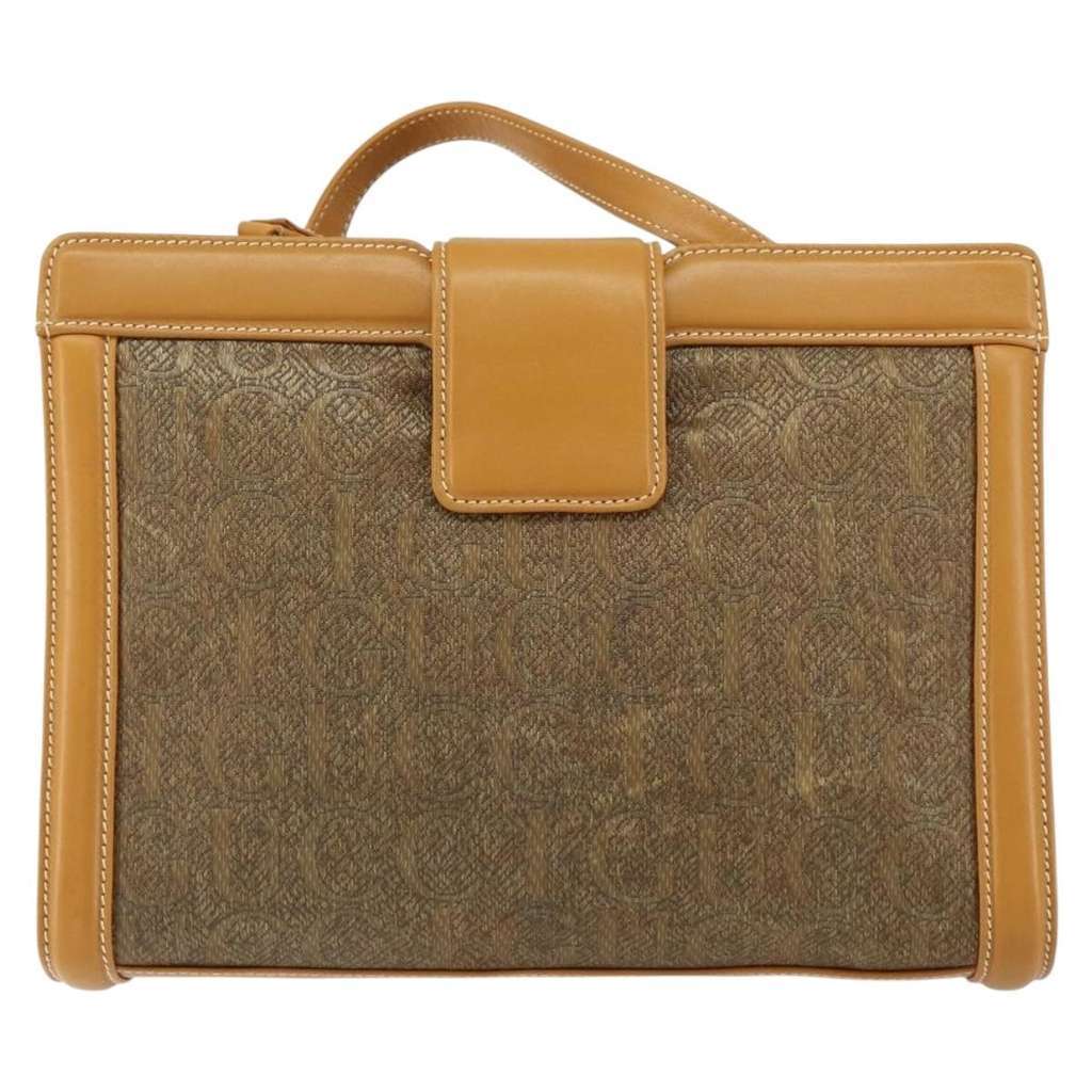 Gucci Vintage Shoulder Bag Beige Canvas Good condition - Back View