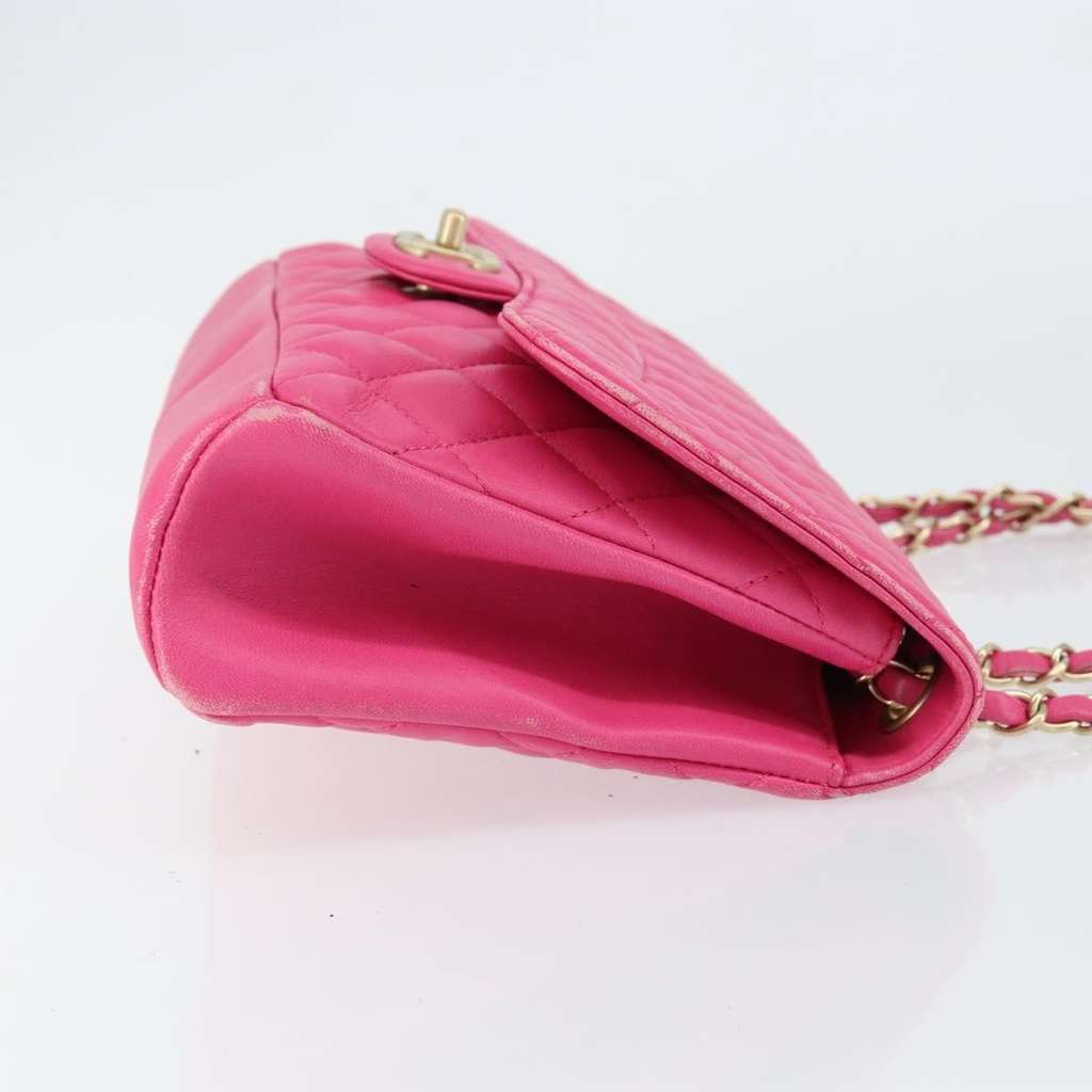 Chanel Mademoiselle Chic Flap Bag Pink Leather Good condition - Inside View