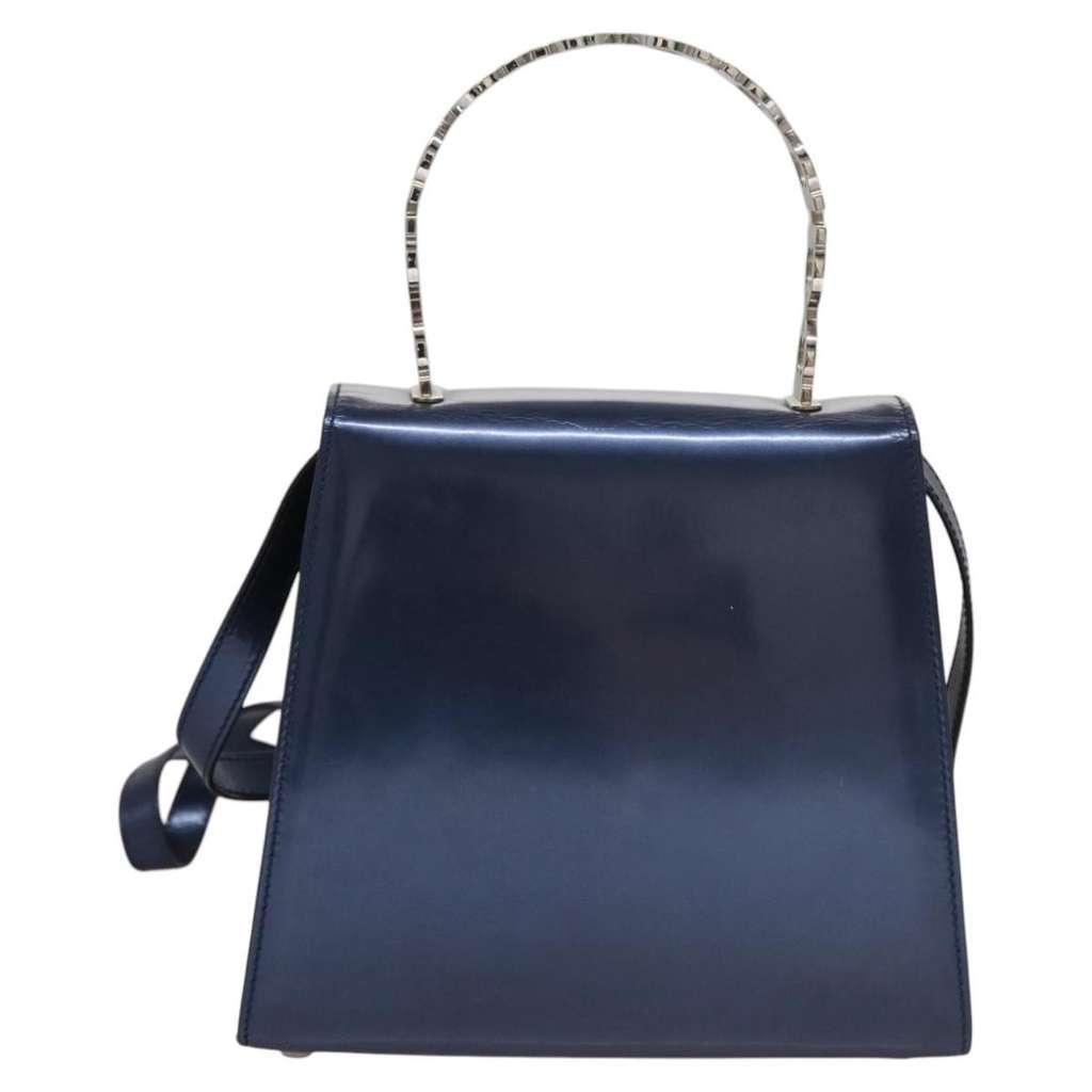 Salvatore Ferragamo Gancini handbag Blue Good condition - Back View