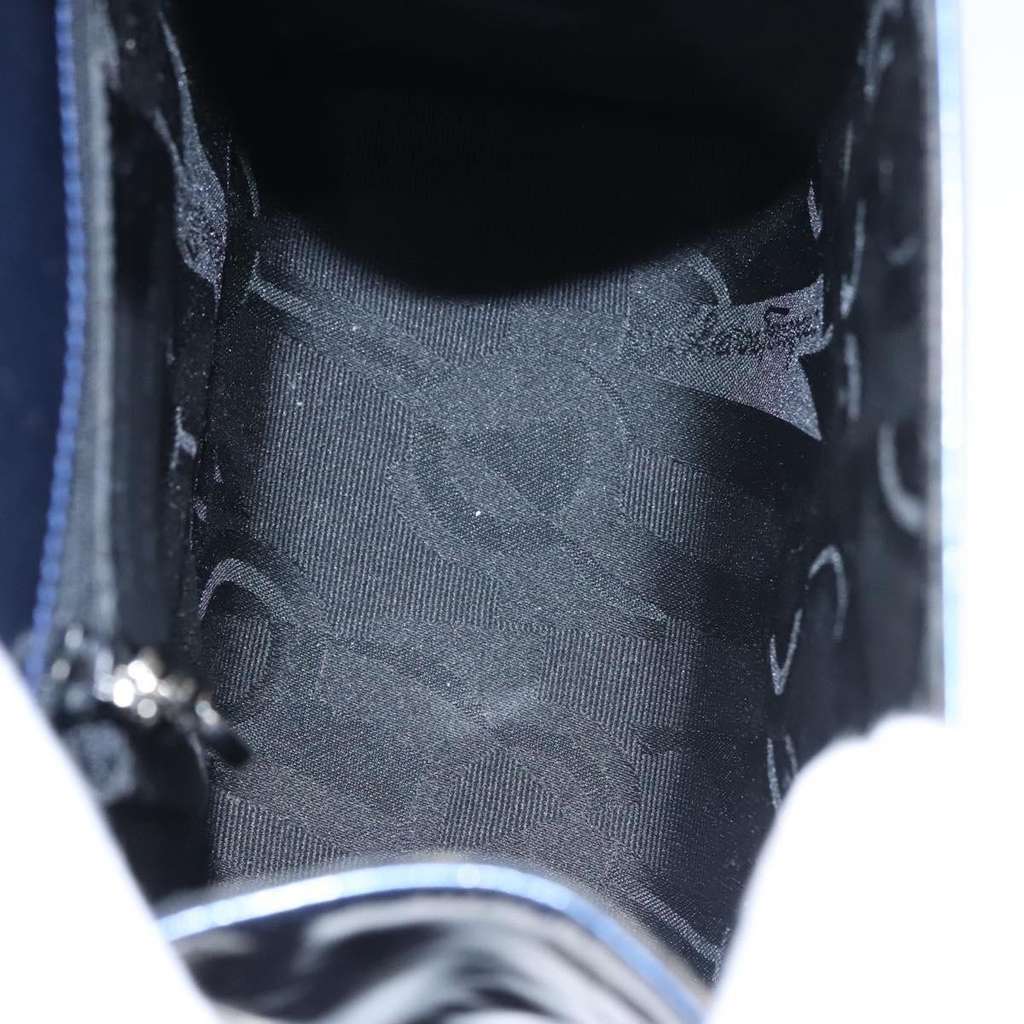 Salvatore Ferragamo Gancini handbag Blue Good condition - Box View