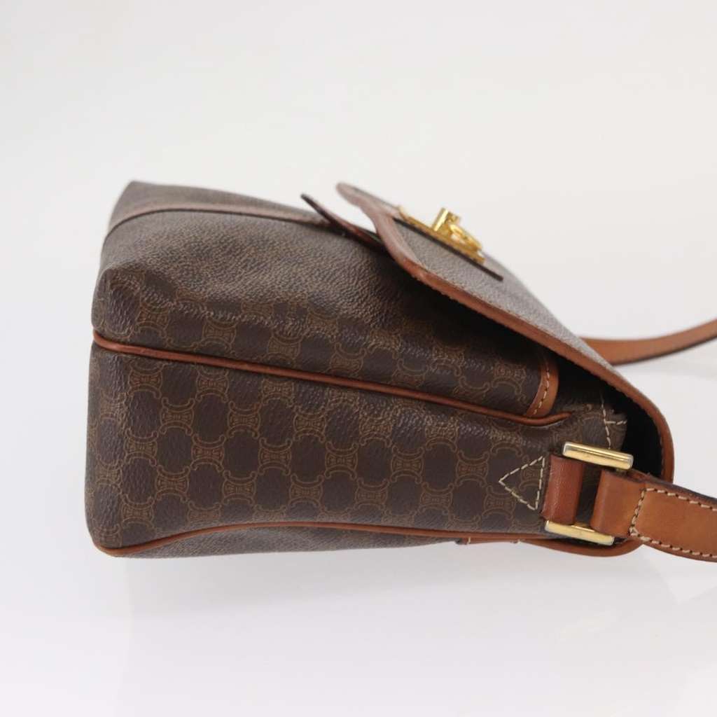 Celine Vintage Macadam Shoulder Bag Brown Canvas Good condition - Inside View