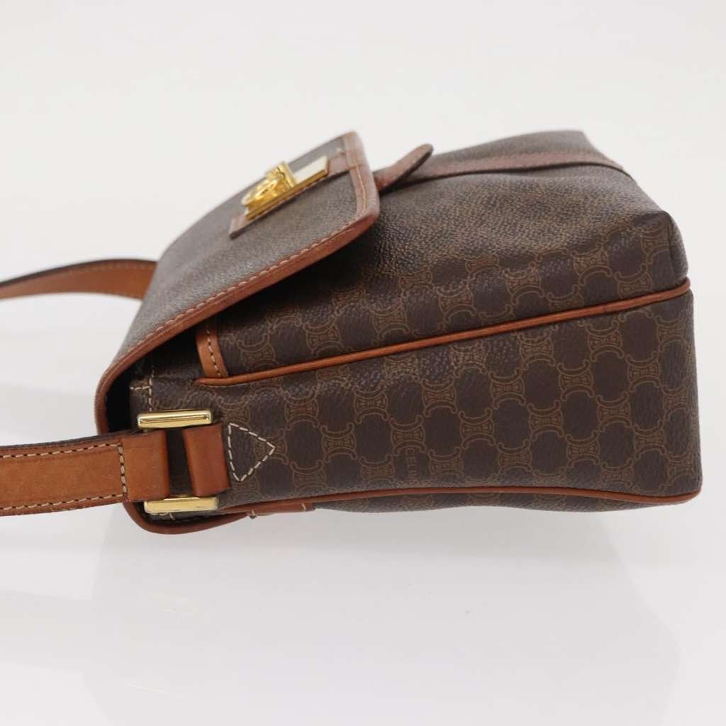 Celine Vintage Macadam Shoulder Bag Brown Canvas Good condition - Model View