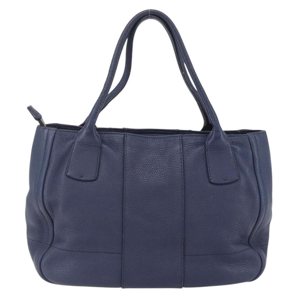 Salvatore Ferragamo Izzie Gancini Embossed Tote Blue Leather Good condition - Back View