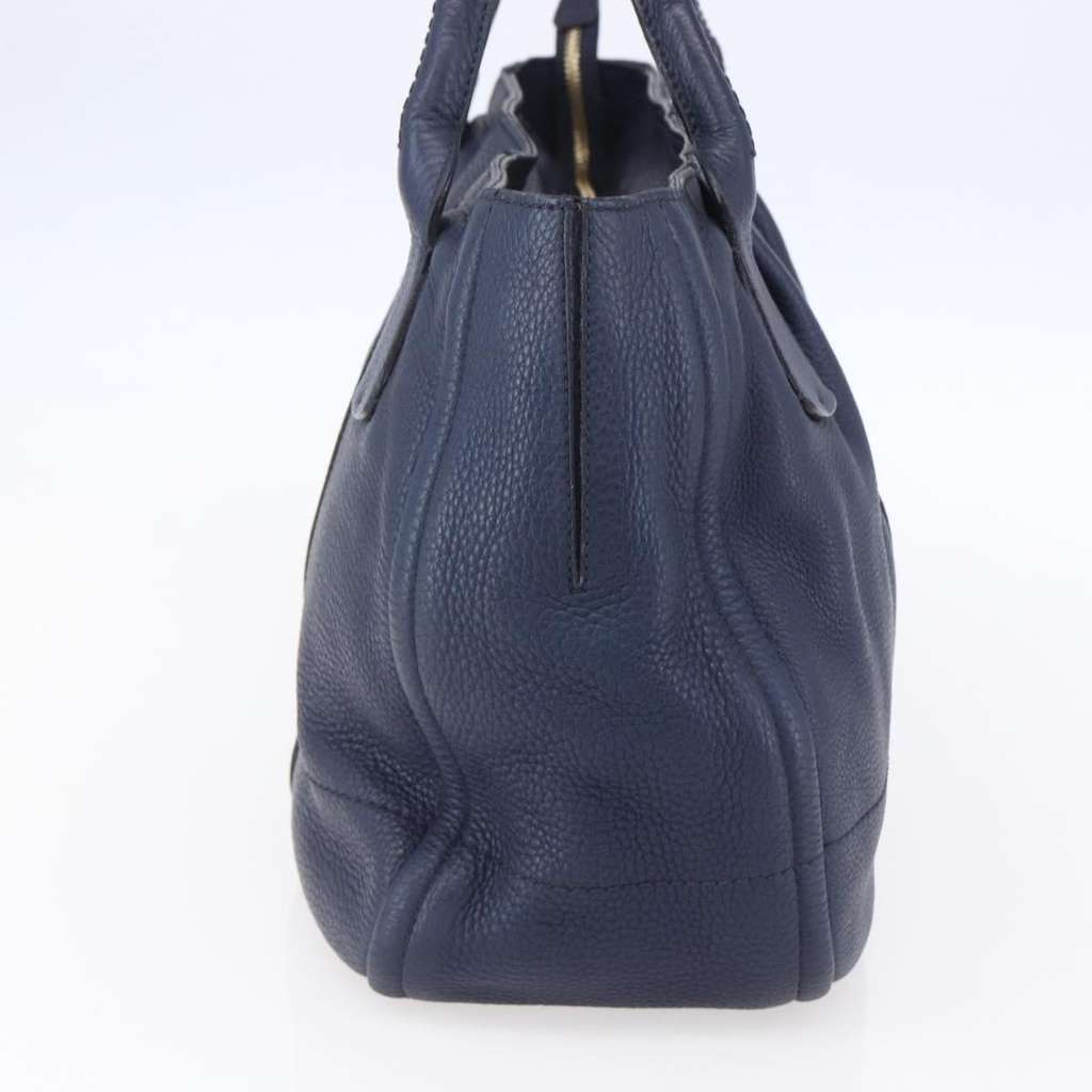 Salvatore Ferragamo Izzie Gancini Embossed Tote Blue Leather Good condition - Inside View