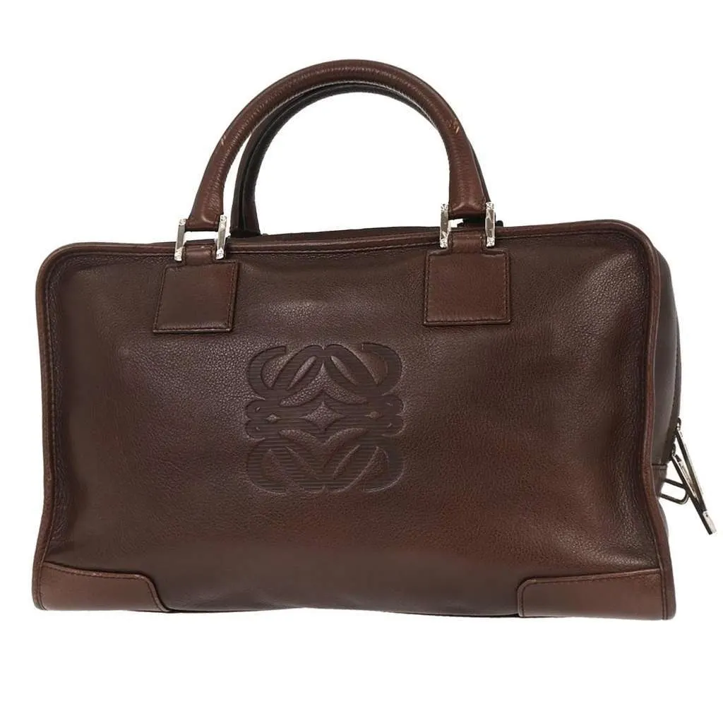 Loewe Amazona Bag Brown Leather Good - Back View