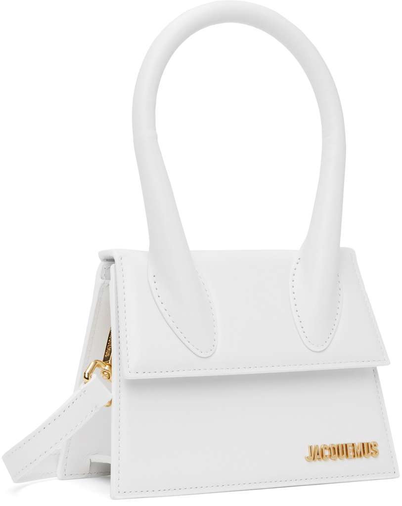 Jacquemus Le Chiquito Moyen Bag White Leather Never worn - Back View