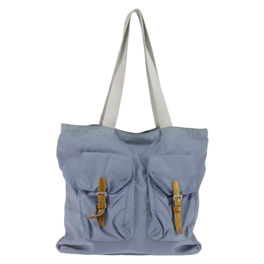 Prada Side Pocket Tote Blue Good condition - Back View