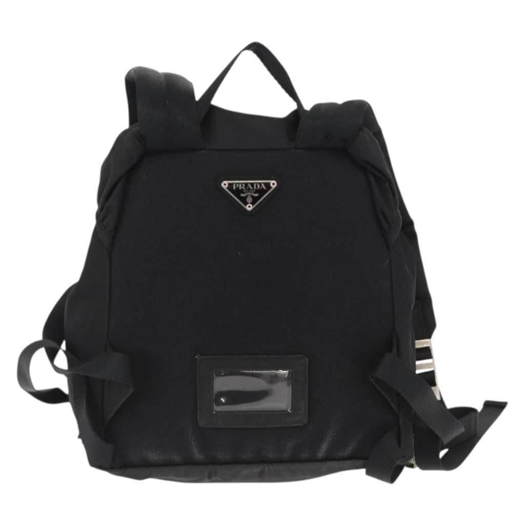 Prada Single Buckle Pocket Backpack Black Good condition - Back View