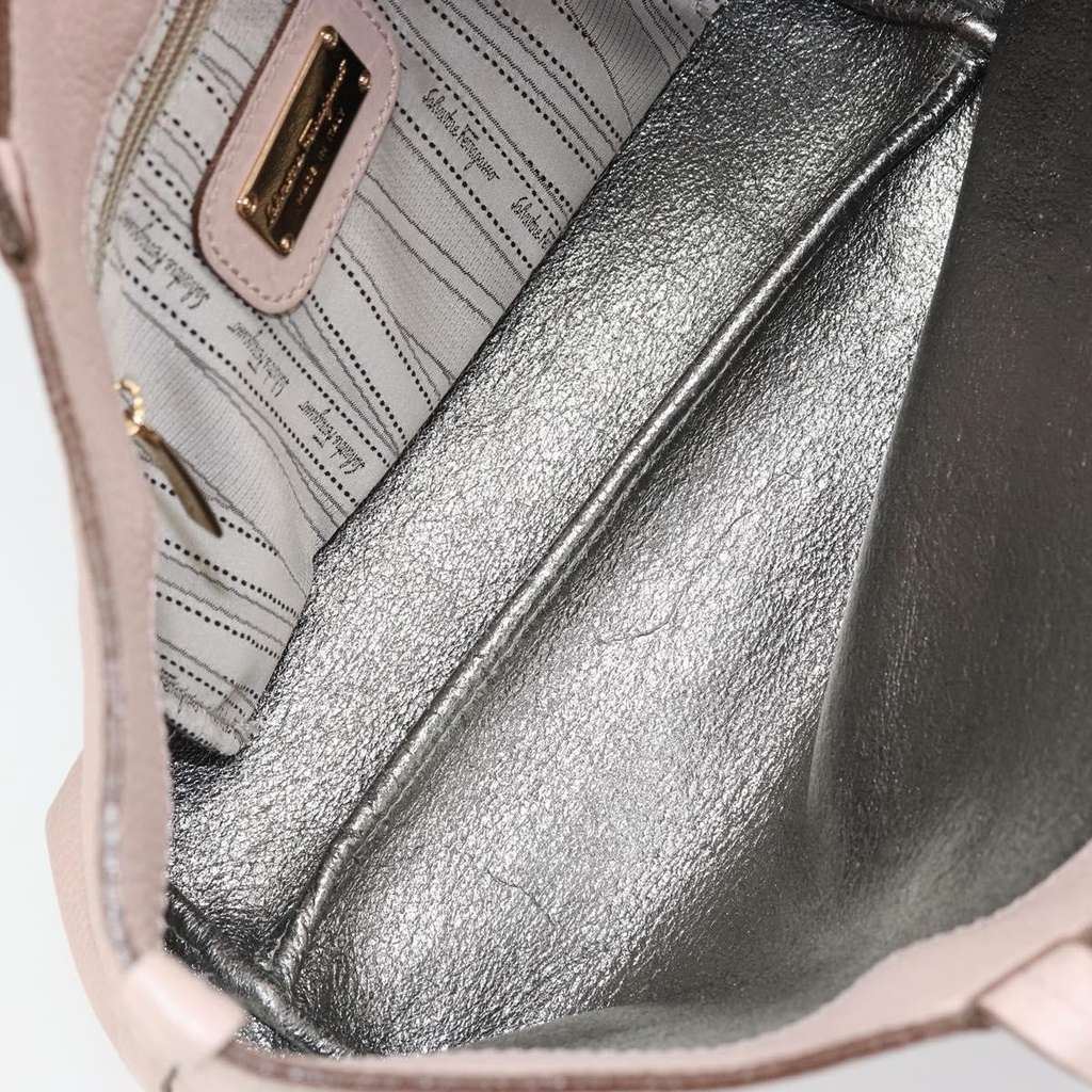 Salvatore Ferragamo Gancini Tote Pink Leather Good condition - Box View
