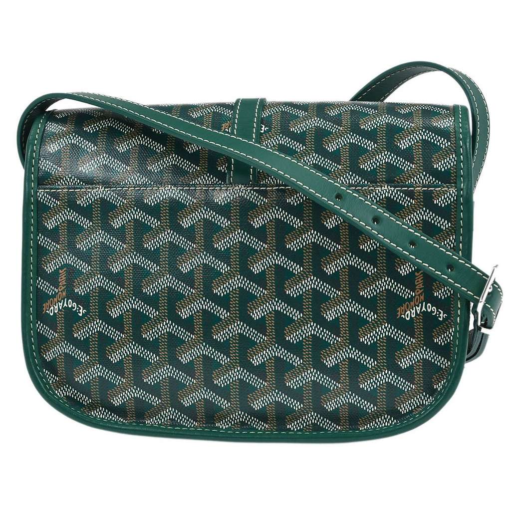 Goyard Belvedere II Messenger Bag Green Canvas Good condition - Back View