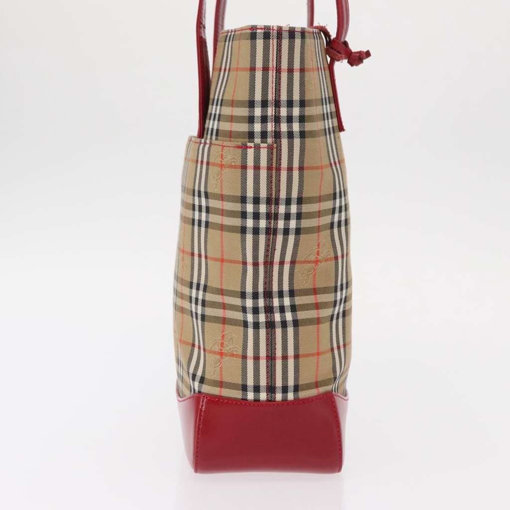 Burberry Nova Check Tote Beige Canvas Good condition - Model View